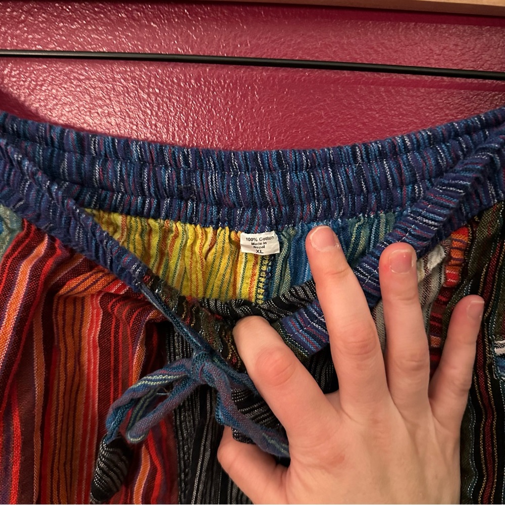 Boho Multicolor Patchwork Pants - image 5